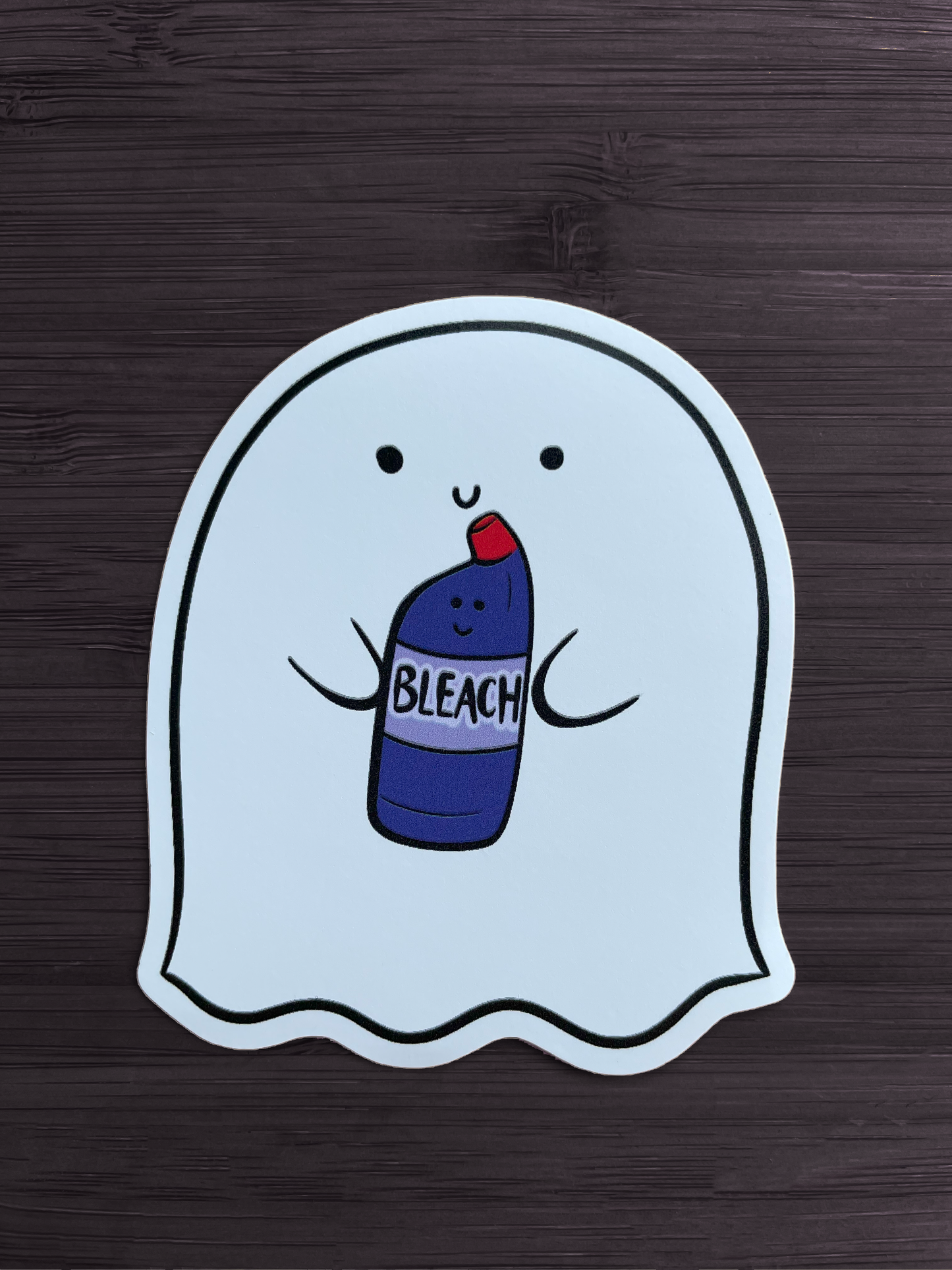 Bleach ghost die cut Matt vinyl sticker