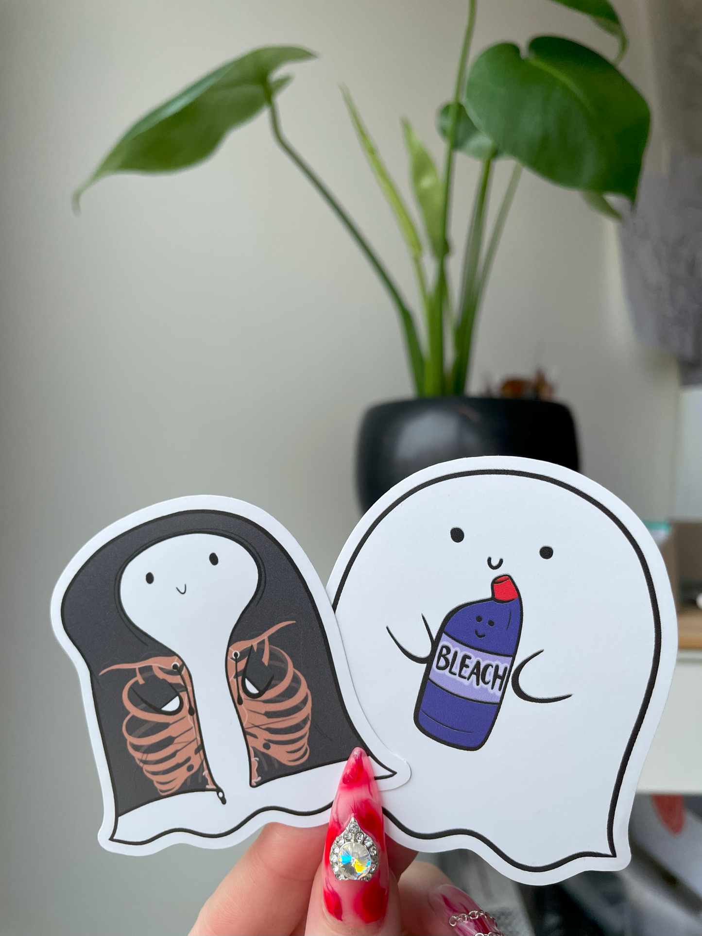 Spooky ghost stickers 3 pack