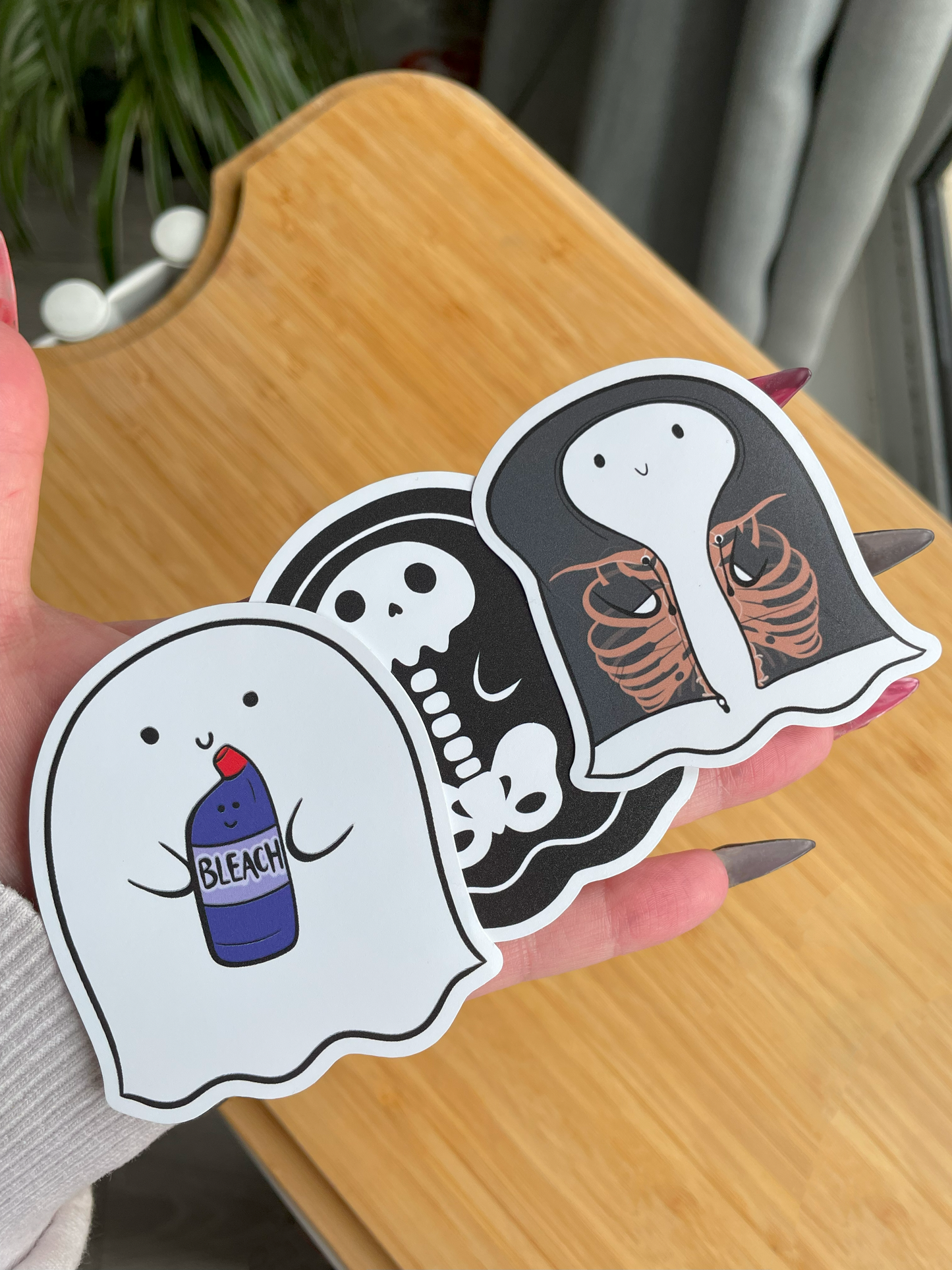 Spooky ghost stickers 3 pack