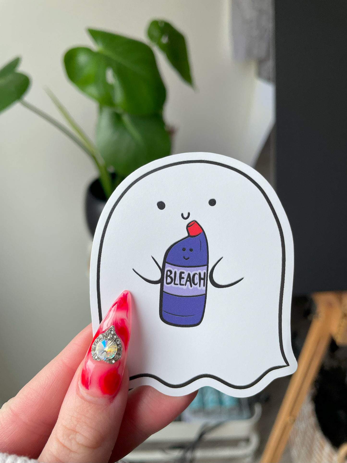 Bleach ghost die cut Matt vinyl sticker