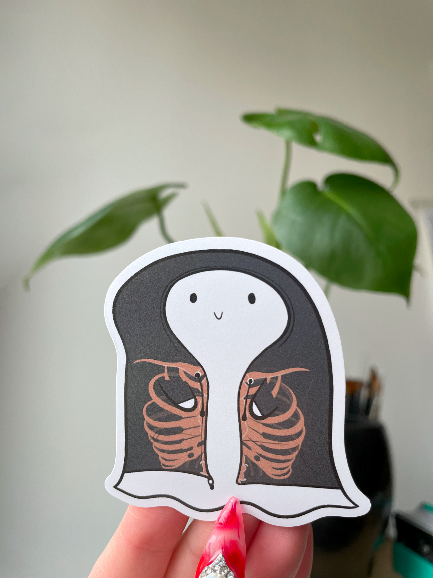 Bleach hoodie ghost die cut Matt vinyl sticker