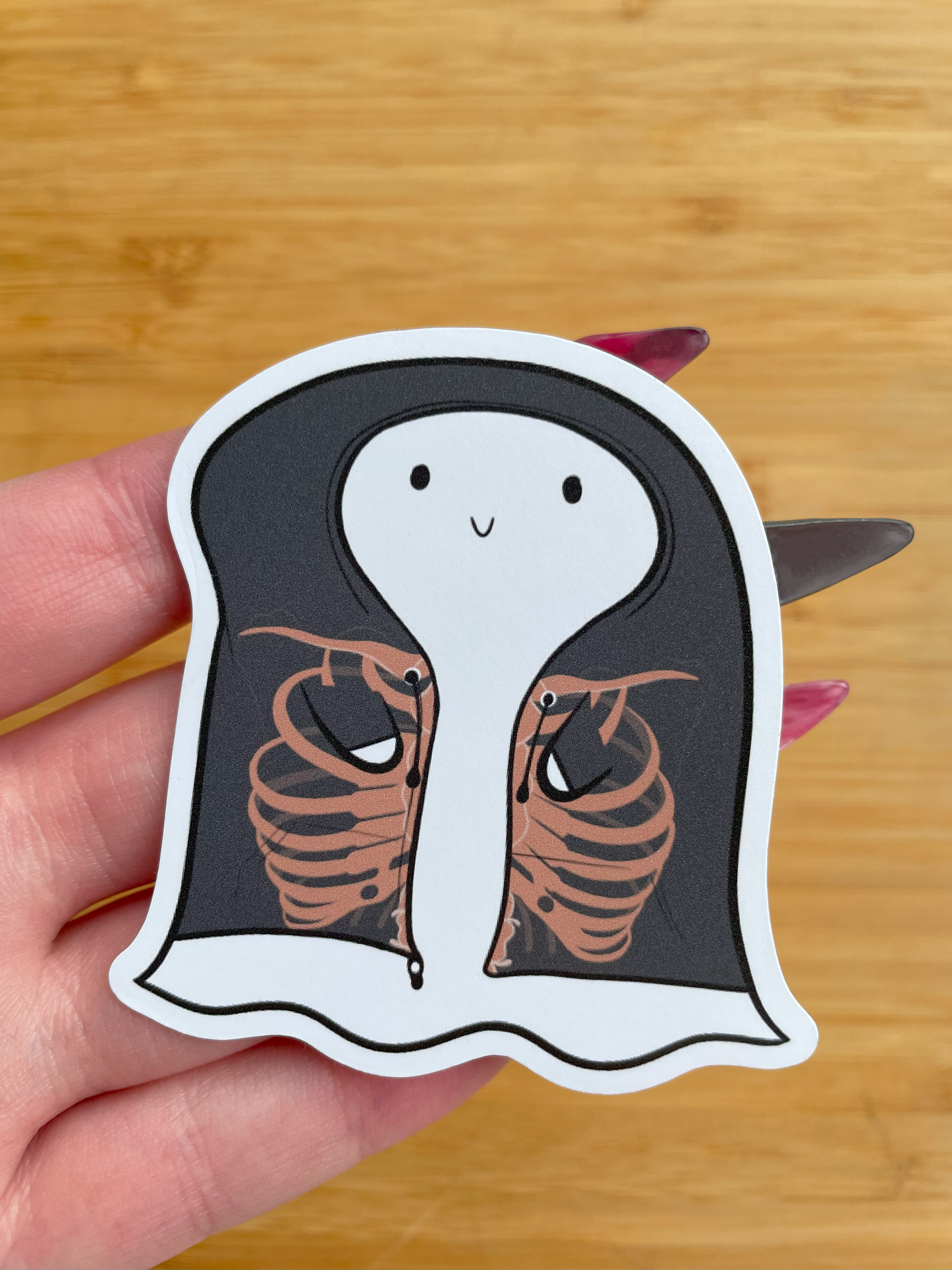 Bleach hoodie ghost die cut Matt vinyl sticker