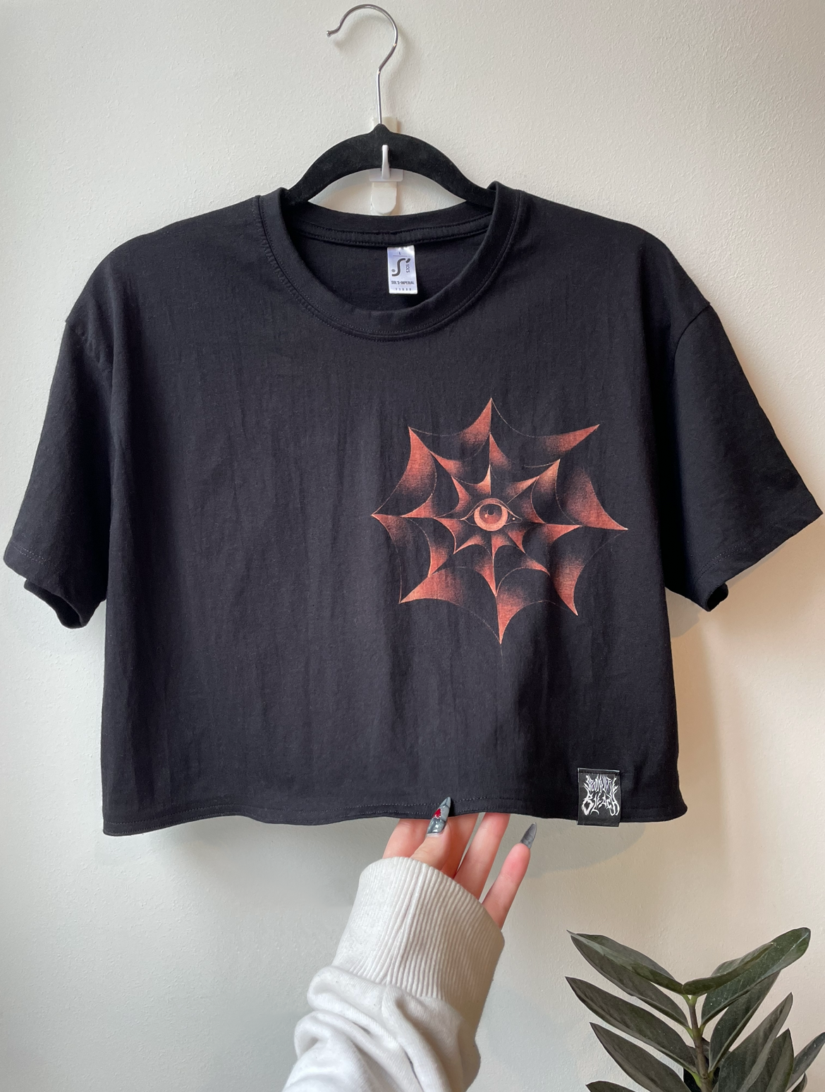 Web of Eyes crop top - One of a kind