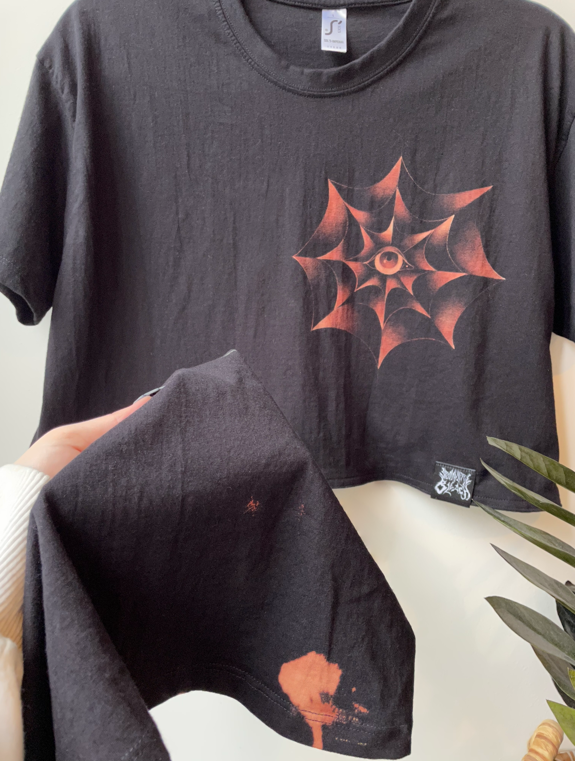 Web of Eyes crop top - One of a kind