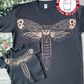 Spooky Baby & Me - Death Moth bleach T-shirt set