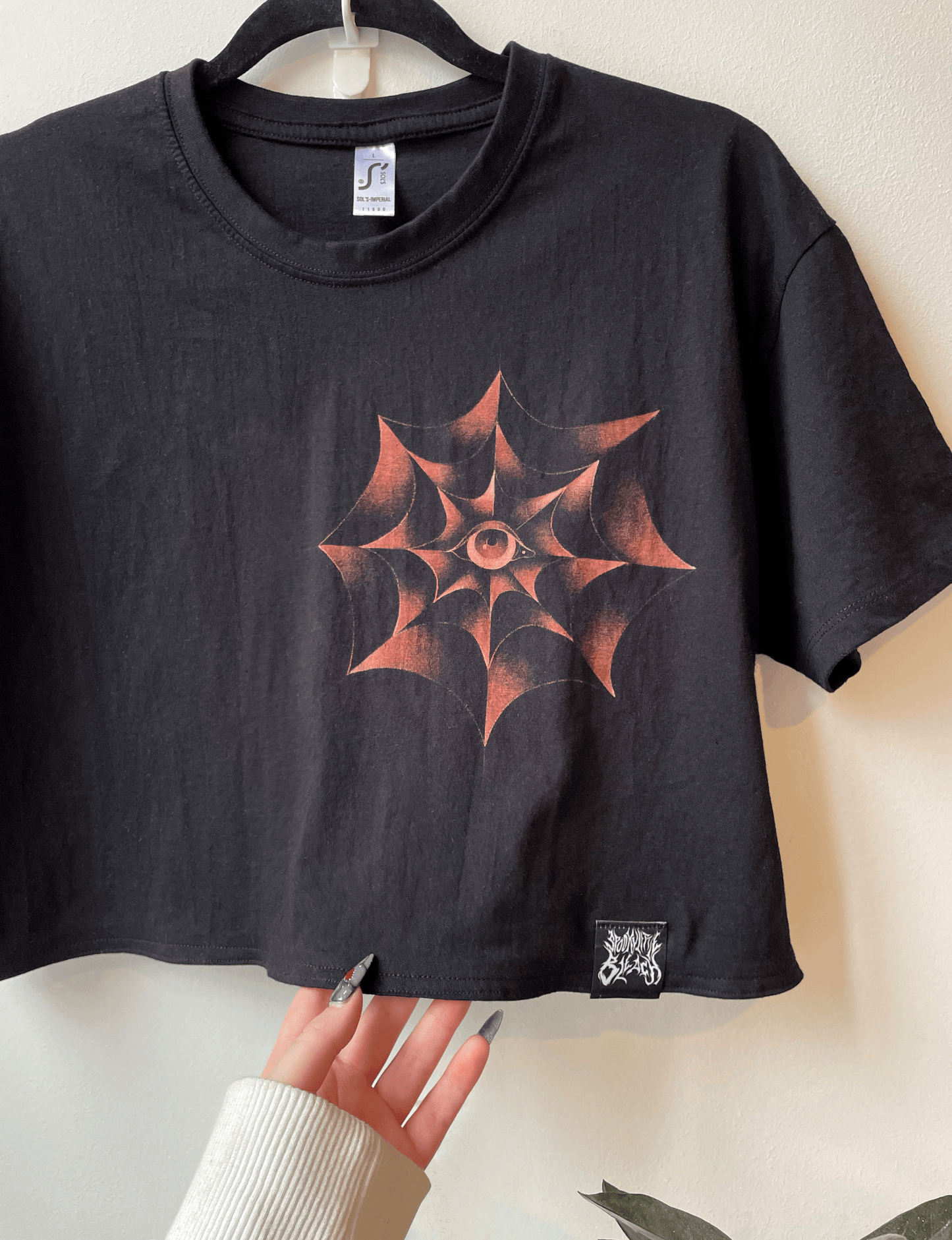 Web of Eyes crop top - One of a kind