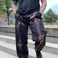 Hand painted skeleton sweatpants