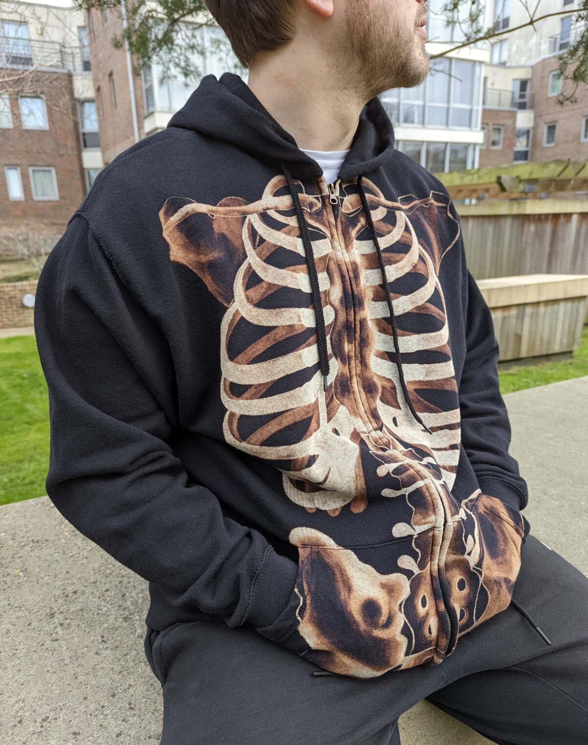 Skeleton hoodie and discount sweatpants