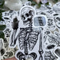 Spooky Skeleton Glossy Die cut gothic sticker - Spookylittlebleach